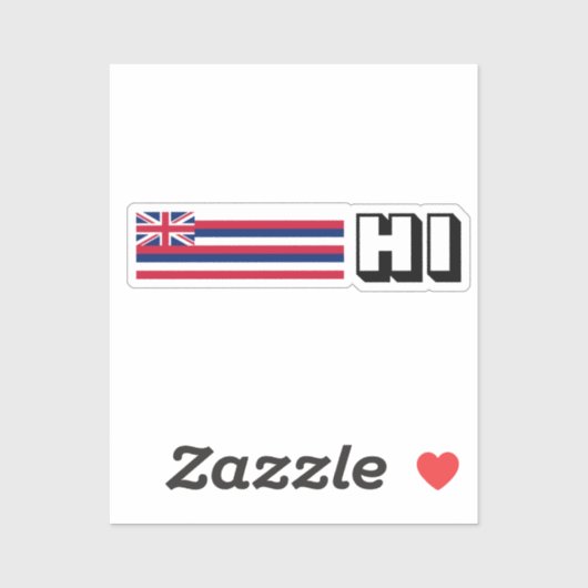 Sticker Drapeau Hawaï (Feuille)