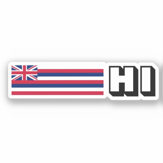 Sticker Drapeau Hawaï (Recto)