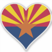 Sticker Drapeau Heart Arizona (Devant)
