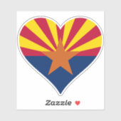 Sticker Drapeau Heart Arizona (Feuille)