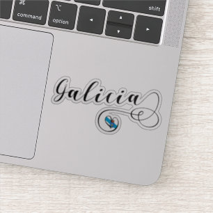 Sticker Drapeau Heart Galicia, Galice, Galice