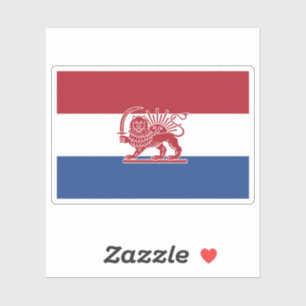 Sticker Drapeau héraldique Lion et Soleil irano-néerlandai