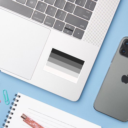 Sticker Drapeau Hetero Pride, Drapeau Stright Pride (Ordinateur portable avec iPhone)