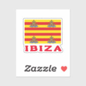 Sticker Drapeau Ibiza, ESPAGNE (Feuille)