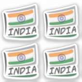Sticker Drapeau India Pride X (Recto)