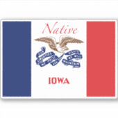 Sticker Drapeau Iowa autochtone (Devant)