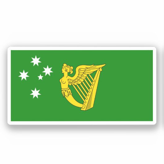 Sticker Drapeau irlandais australien (Recto)
