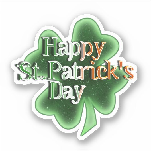 Sticker Drapeau irlandais Joyeuse Saint-Patrick (Devant)