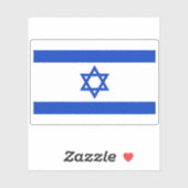 Sticker Drapeau Israël - Drapeau israélien - Étoile de Dav (Feuille)