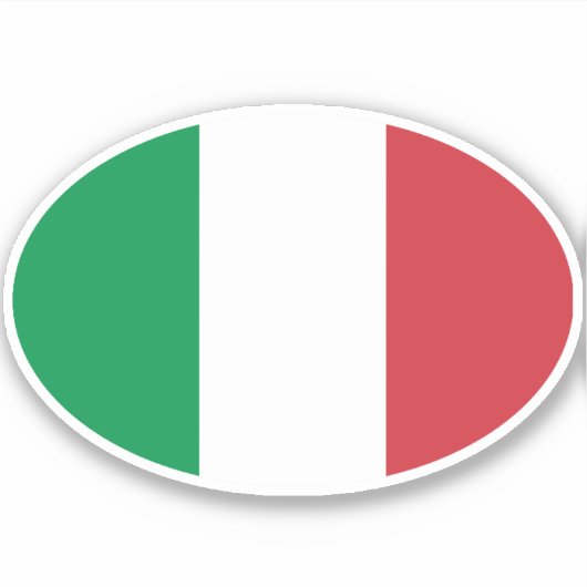 Sticker Drapeau italien ovale (Devant)