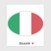 Sticker Drapeau italien ovale (Feuille)