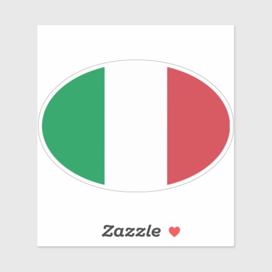 Sticker Drapeau italien ovale (Feuille)