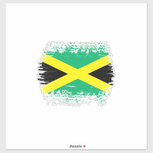 Sticker Drapeau jamaïcain (Feuille)