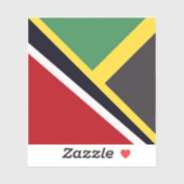 Sticker Drapeau jamaïcain de Trini | Drapeau de la Jamaïqu (Feuille)