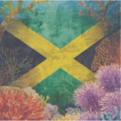 Sticker Drapeau jamaïcain sous l'eau (Devant)