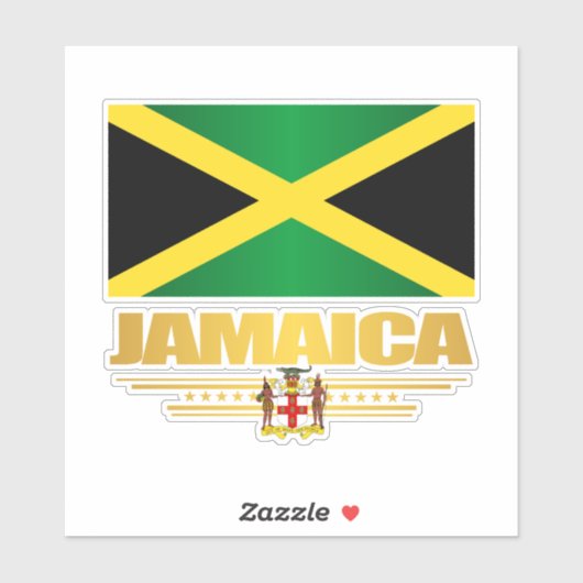 Sticker Drapeau Jamaïque (Feuille)