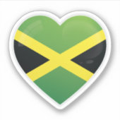 Sticker Drapeau Jamaïque d'amour (Devant)
