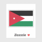 Sticker Drapeau Jordanie (Feuille)