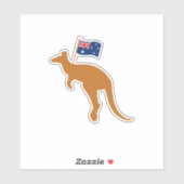 Sticker drapeau kangourou australien (Feuille)