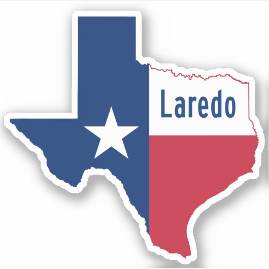 Sticker Drapeau Laredo Texas (Devant)