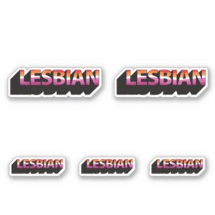 Sticker Drapeau lesbien 3D