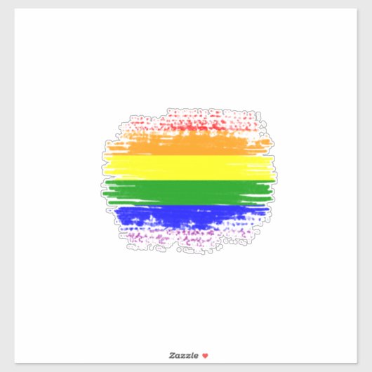 Sticker Drapeau LGBT (Feuille)