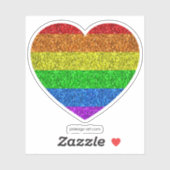 Sticker Drapeau LGBT vibrante parties scintillant arc-en-c (Feuille)