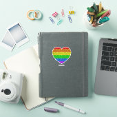 Sticker Drapeau LGBT vibrante parties scintillant arc-en-c (Couverture iPad)