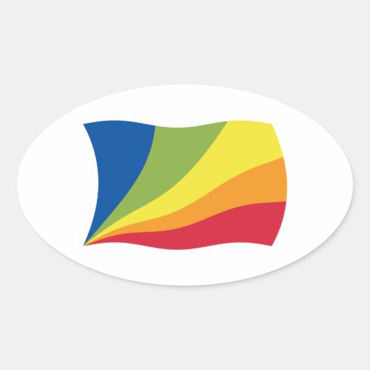 Sticker Drapeau Lingua Franca Nova (Devant)