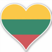 Sticker Drapeau Love Lituanie (Devant)
