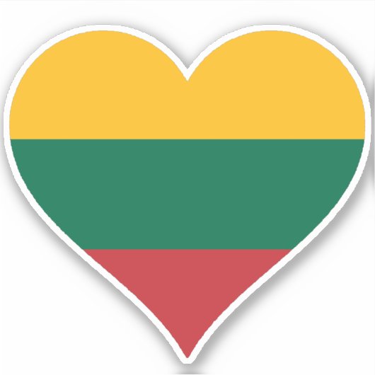 Sticker Drapeau Love Lituanie (Devant)