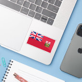 Sticker Drapeau Manitoba (Ordinateur portable avec iPhone)
