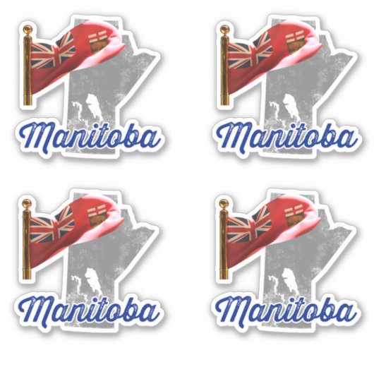 Sticker Drapeau Manitoba (Devant)