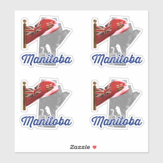 Sticker Drapeau Manitoba (Feuille)