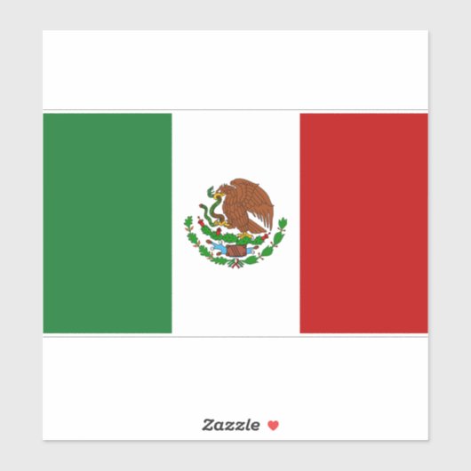 Sticker Drapeau mexicain (Feuille)