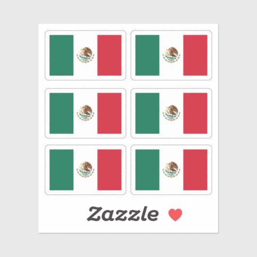 Sticker Drapeau mexicain (Feuille)
