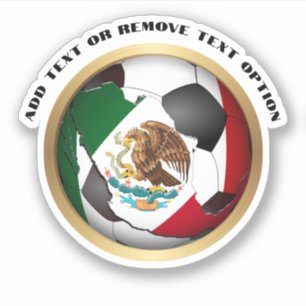 Sticker Drapeau mexicain balle de football