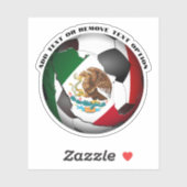 Sticker Drapeau mexicain balle de football (Feuille)