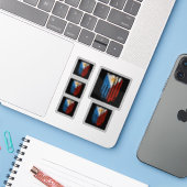 Sticker Drapeau mi-américain mi-philippin Philippines (Ordinateur portable avec iPhone)