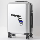 Sticker Drapeau mince de la ligne bleue Floride (Sur valise)