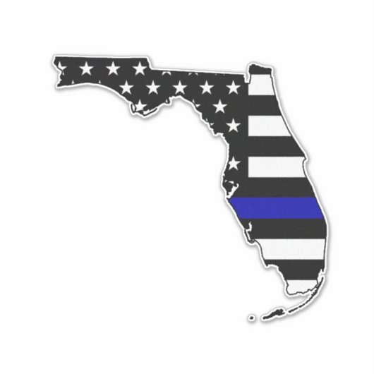 Sticker Drapeau mince de la ligne bleue Floride (Devant)
