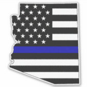 Sticker Drapeau mince en Arizona (Devant)