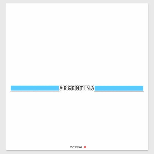 Sticker Drapeau minimaliste argentin (Feuille)