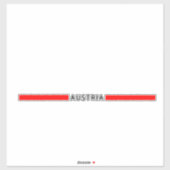 Sticker Drapeau minimaliste autrichien (Feuille)