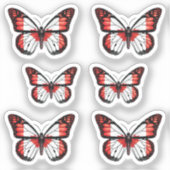 Sticker Drapeau monarque du papillon du Canada (Recto)