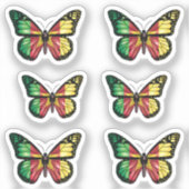 Sticker Drapeau monarque papillon du Cameroun (Recto)