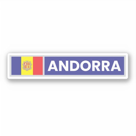 Sticker Drapeau national d'Andorre (Devant)