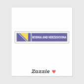 Sticker Drapeau national de Bosnie-Herzégovine (Feuille)