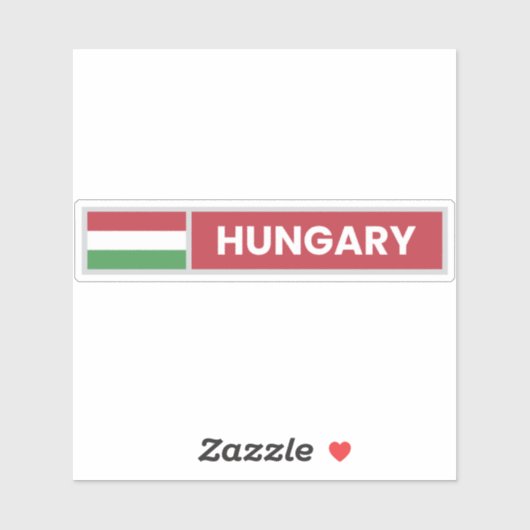 Sticker Drapeau national de Hongrie (Feuille)