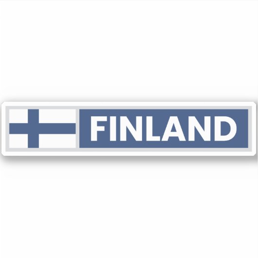 Sticker Drapeau national de la Finlande (Devant)
